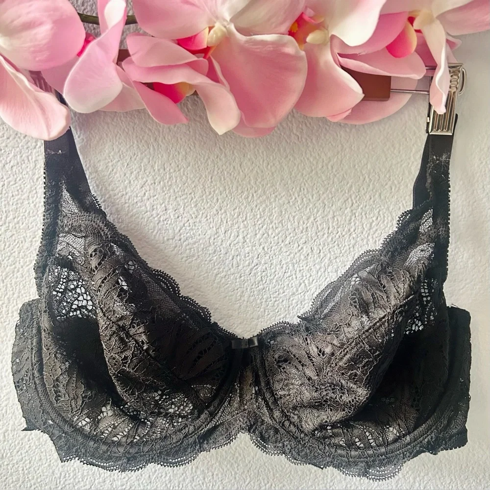 Felina Peridot Unlined Lace Bra, size 36D - Picture 4 of 12